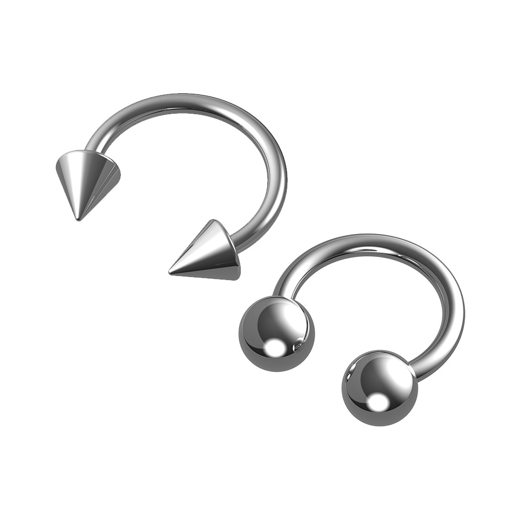 Cross-border nose ring stainless steel base U-shaped ball nose ring body piercing jewelry manufacturers direct sale nose nails