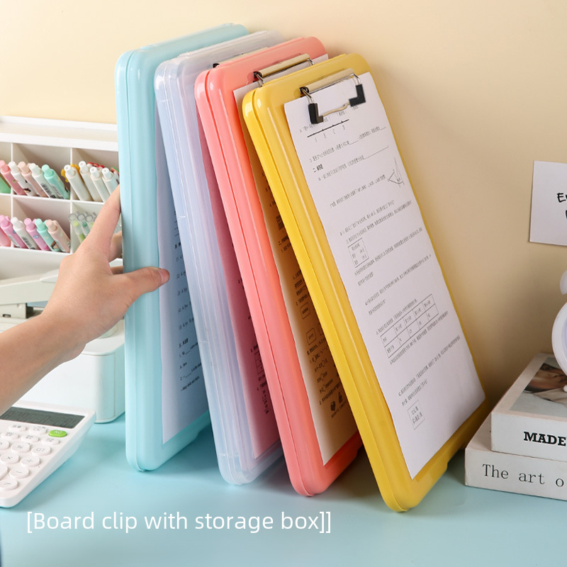 Plastic Board Folder file box copy writing board storage box a4 data box pp transparent office supplies organizing file box