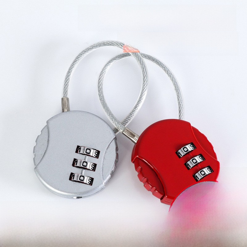 Wire rope combination lock motorcycle helmet anti-theft lock bicycle lock trolley case luggage case code padlock