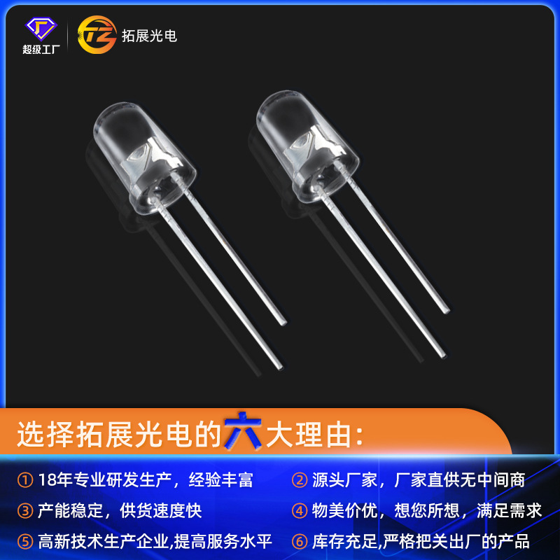 Expansion Manufacturer 5mm Colorful Lamp Beads F5 Fast and Slow Flash Long and Short Legs Led Light-Emitting Diode 5mm Colorful Lamp Beads