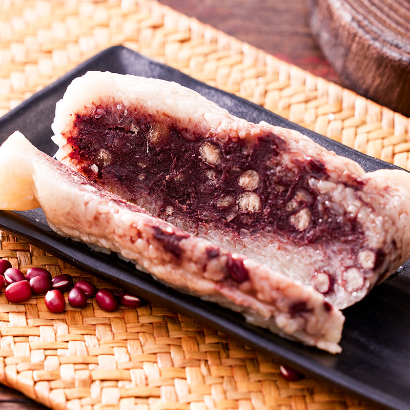 Zongzi (Rice Dumplings) with Red Bean Paste, Sweet Bean Paste, Candied Dates, and White Rice, 200G/Piece, Vacuum-Packed, Jiaxing Zongzi Wholesale and Group Purchase