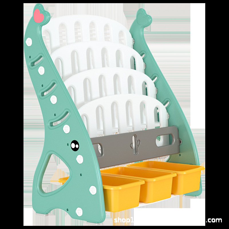 Children's Bookshelf Simple Household Floor-Standing Baby Toy Storage Rack Kindergarten Book Rack Plastic Cartoon Picture Book Rack
