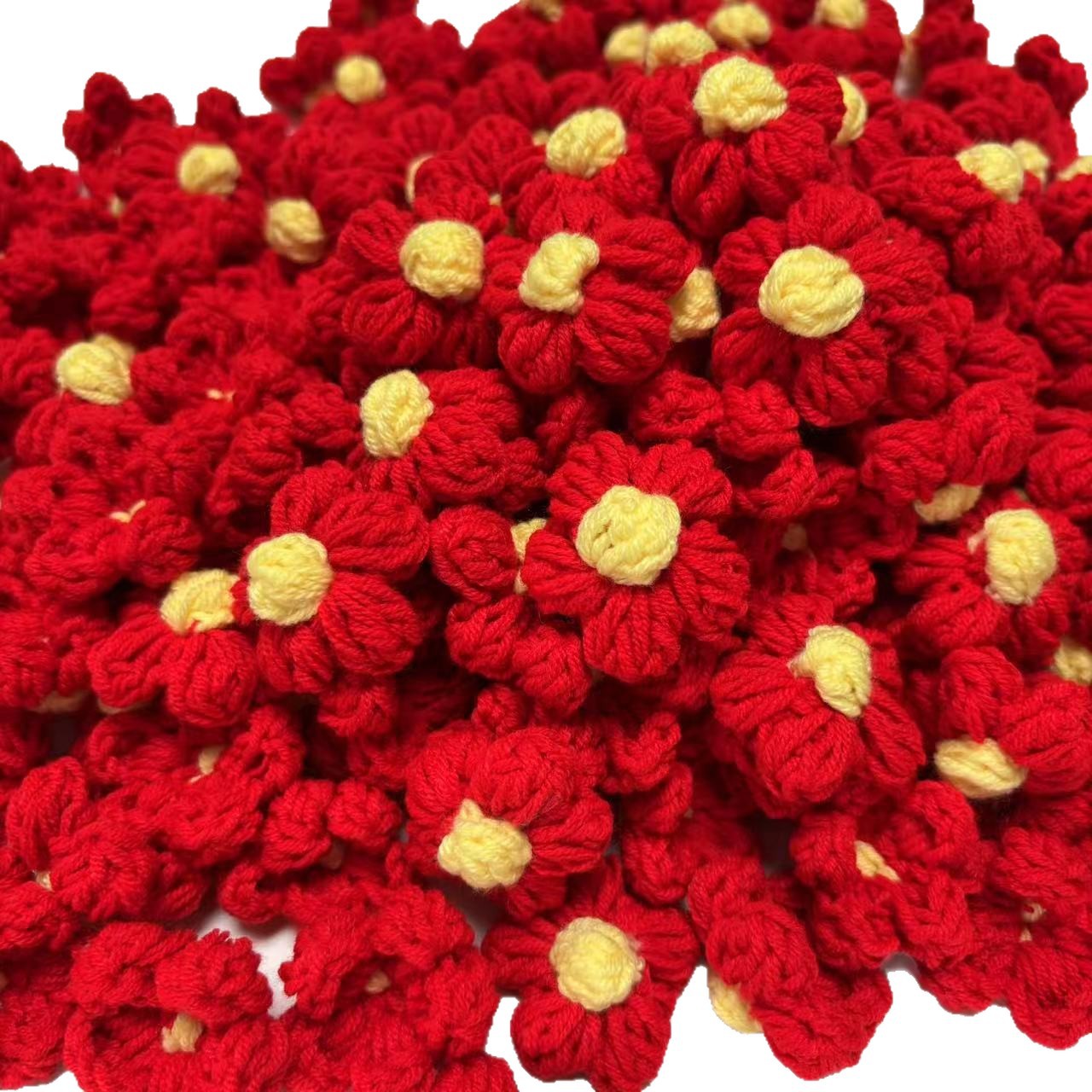 Manufacturer Wholesale Spot Handmade Puff Flower Wool Flower DIY Hairpin Jewelry Accessories Corsage Bag Clothing Accessories