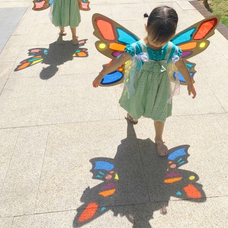 A4 colored cellophane handmade kindergarten transparent hard sheet children colorful plastic paper wings colored paper Light Film