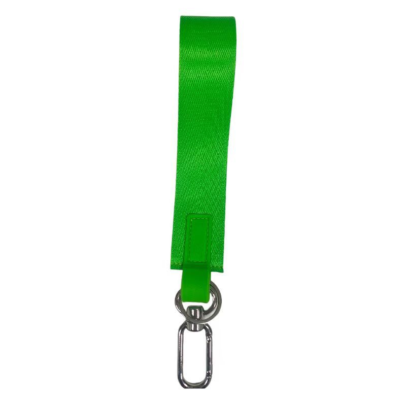 Wholesale Lulu Keychain Multifunctional Nylon Jacquard Pu Leather Key Lanyard Bag Personalized Pendant with Logo