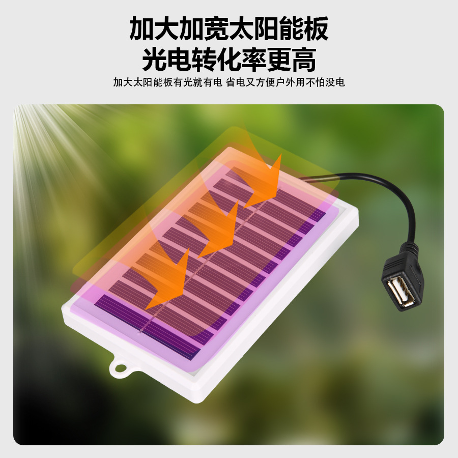 Portable Led Solar Rechargeable Lamp Night Market Camping Style Special Solar Power Panel Solar Charging Panel