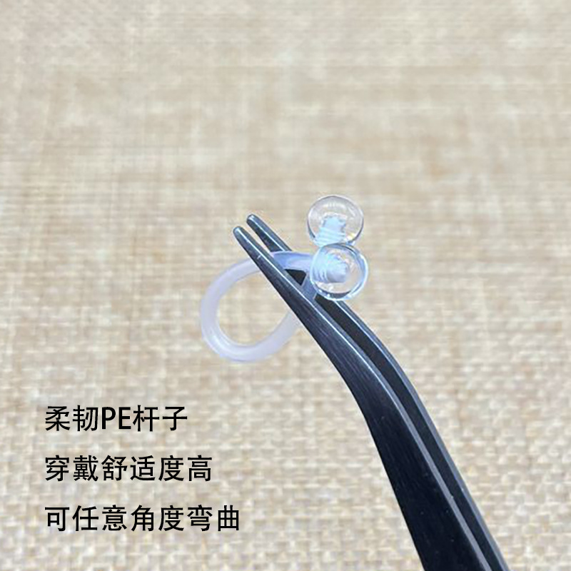 Cross-border transparent acrylic UV soft Rod belly button nail puncture jewelry tongue nail invisible belly button ring replacement ball