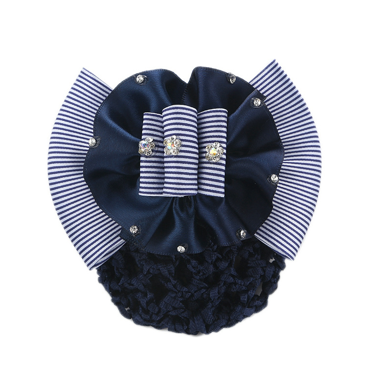 2025 New Head Flower Girl Professional Nurse Hair Net Net Pocket Female Flight Attendant High-End Headwear Bank Hair Accessories Wholesale