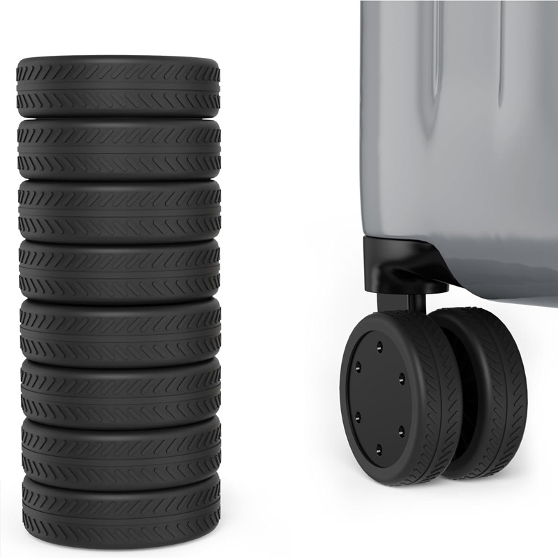 Amazon new luggage wheel protective cover silicone mute noise reduction luggage caster universal wheel protective cover