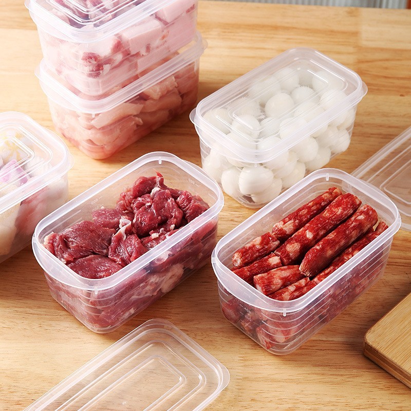 Refrigerator Refrigerated Frozen Meat Box Food-Grade Food Classification Grids Fruit Box Odor-Proof Sealed Box Fresh-Keeping Frozen Box