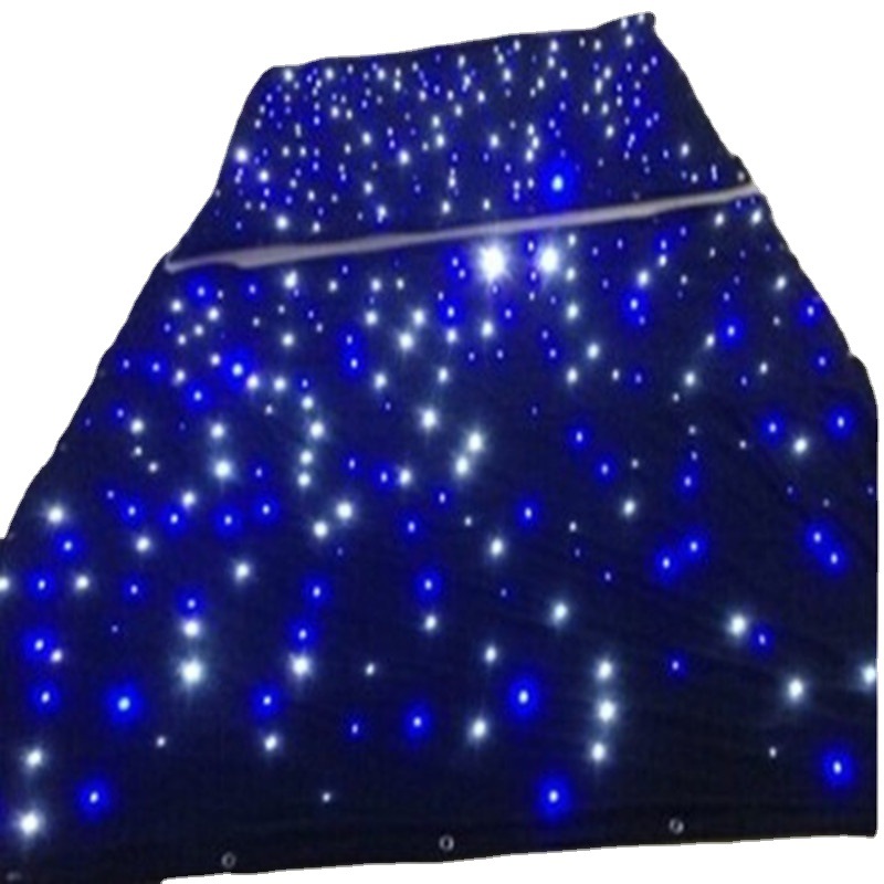Led Starry Sky Cloth Black Star Cloth Starlight Cloth Stage Background Cloth Stage Lighting Deposit Square Meter Independent Station