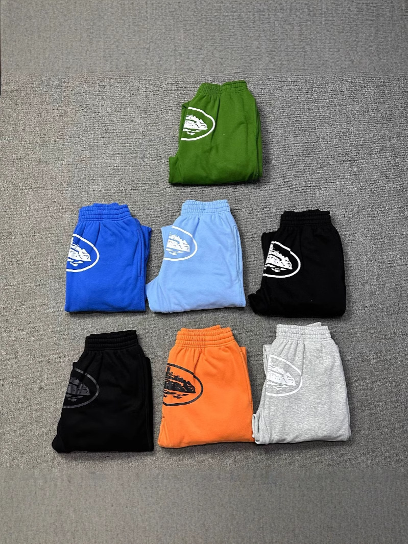 Cross-border high quality Corteiz Alcatraz Island fleece-lined Hooded Sweats Fashion Simple All-match Sports Couple suit