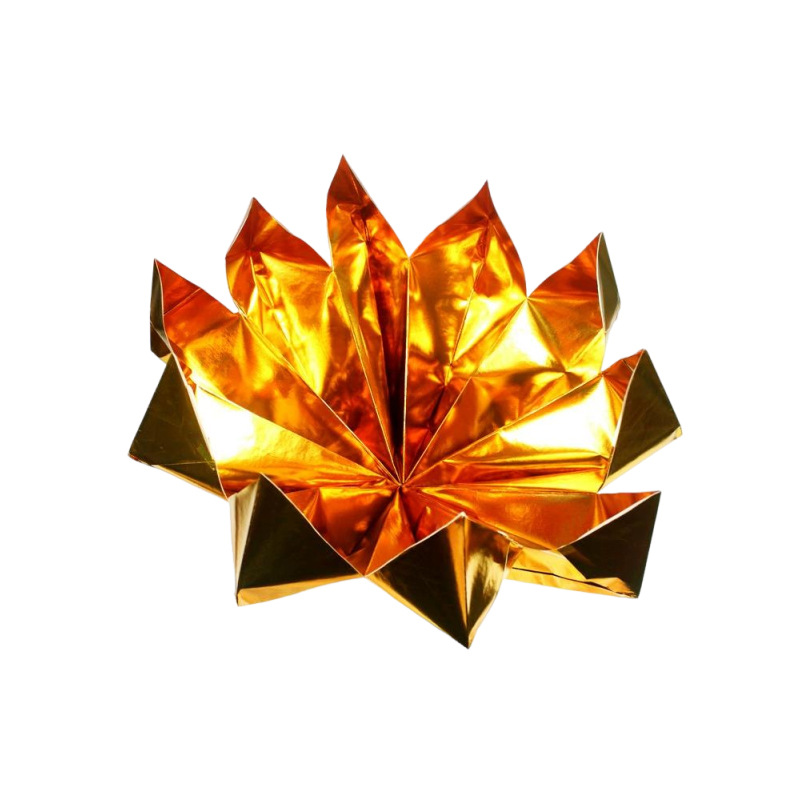 Purely Handmade Lotus Cornucopia Gold Foil Paper Large Blessing Ornaments - Produced by Manufacturers of Lucky Blessing Gifts