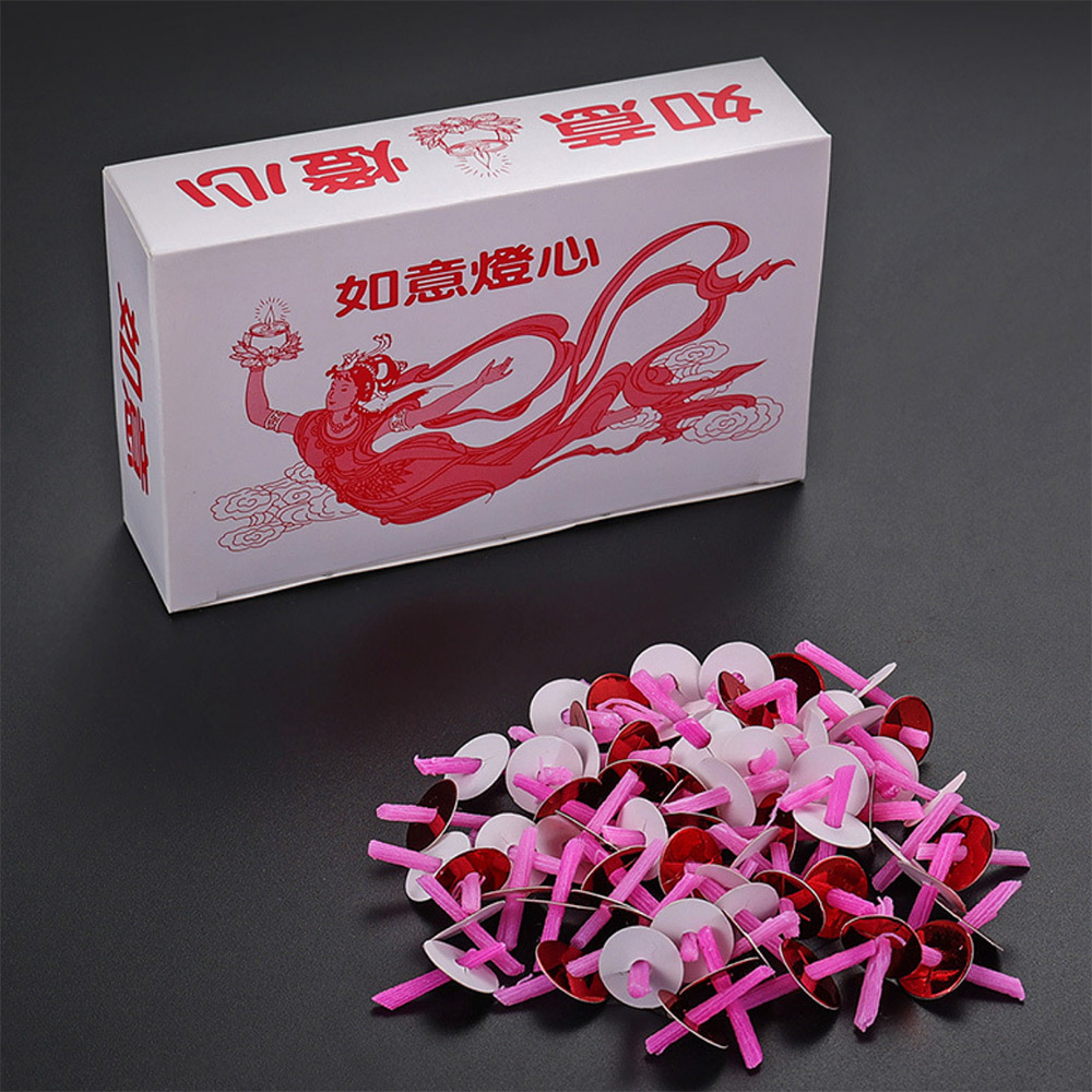 Butter Lamp Oil Float Aluminum Float Long-Lasting Lighting Fiber Wick Butter Lamp Wick Oil Float Supplies Wholesale