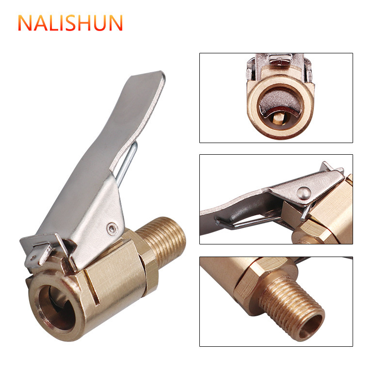 Inflatable Pump Adapter Car American Threaded Air Nozzle Car Air Pump Accessories Quick Conversion Head Clip-On Air Nozzle