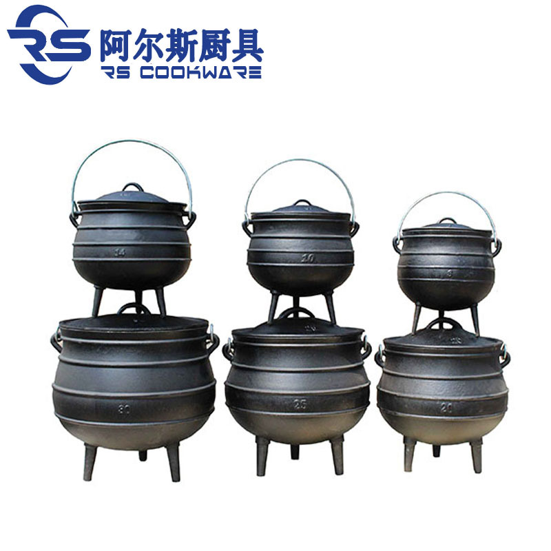 Чугунная кастрюля Alce южноафриканская для барбекю с тремя ножками