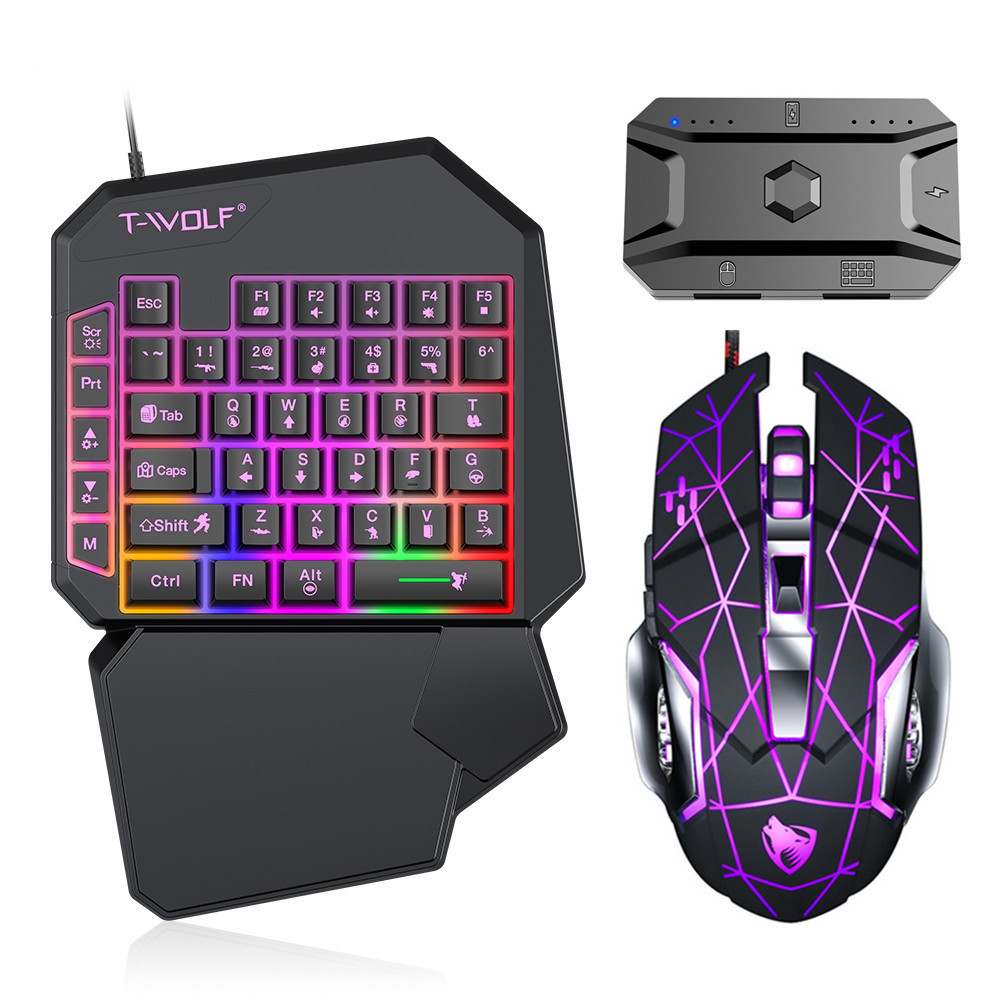 Игровой комплект Tf950/T19/Tf900, мобильный телефон, планшет, одноручная маленькая клавиатура, мышь, периферийный адаптер