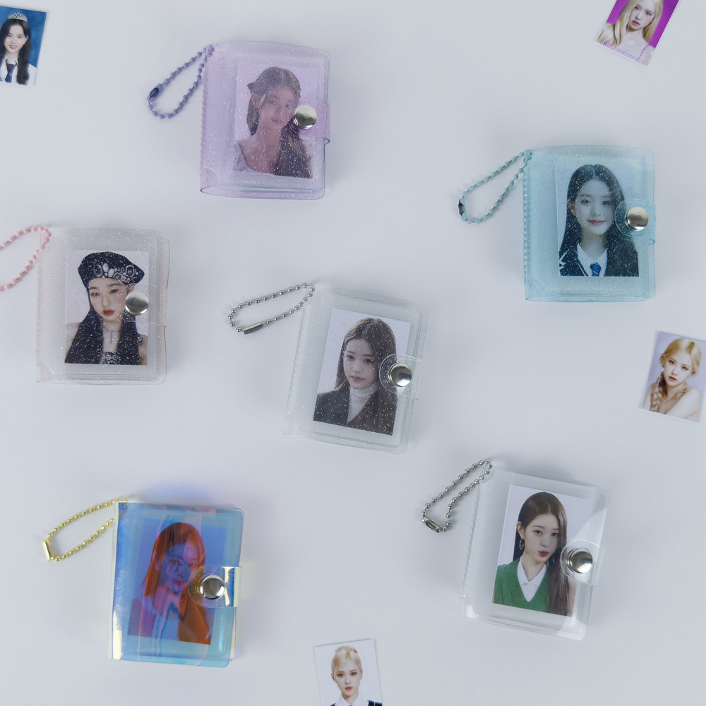 New mini small photo album keychain tack photo album ID photo storage book 1 inch 2 inch creative photo album