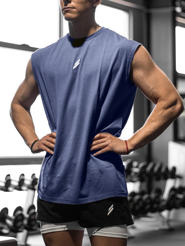 Crazy muscle cross-border men's quick-drying vest bird's eye breathable basketball fitness sports leisure summer Europe and the United States cross-border