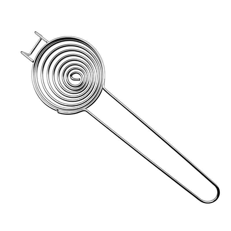 Stainless Steel Egg White Separator Egg Filter Coil Filter Mesh Long Handle Creative Household Egg Yolk Separator Tool