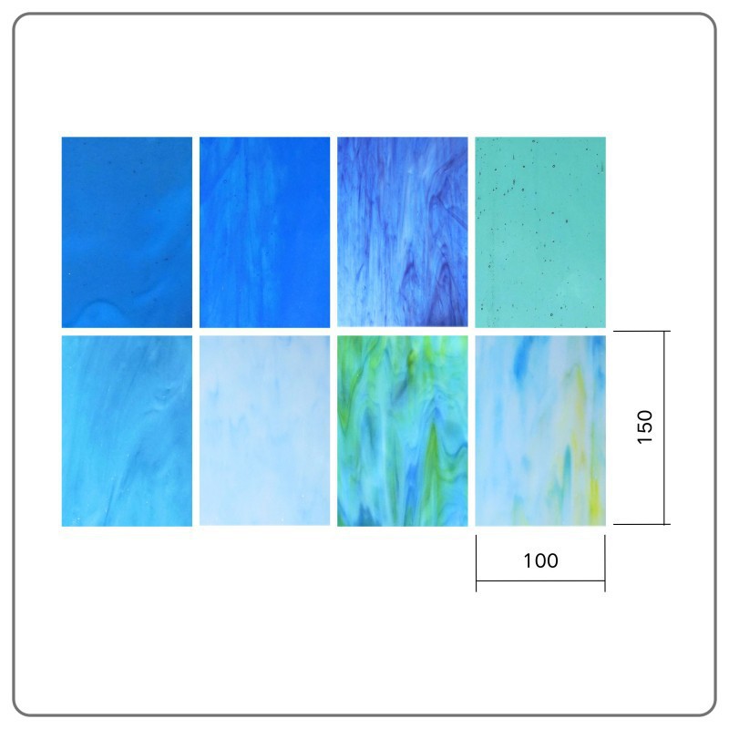 Витражное стекло 10*15см, толщина 3мм, 8 штук, упаковано с различными цветовыми комбинациями, несколько радуга витражного стекла