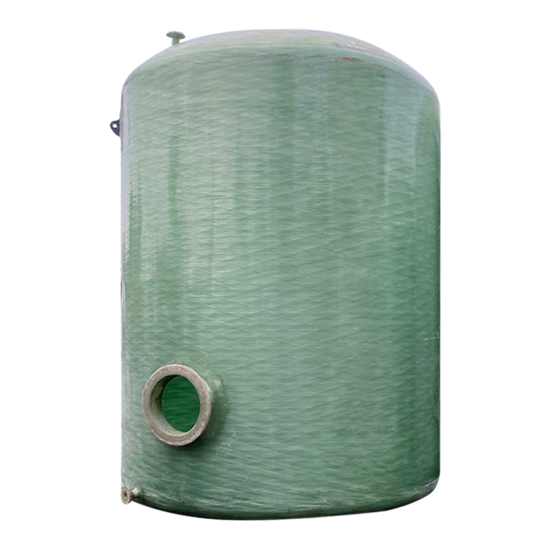 Fiberglass Storage Tank Chemical Hydrochloric Acid Storage Tank Fire-Fighting Vertical Storage Tank Horizontal Liquid Container Fiberglass Pressure Tank