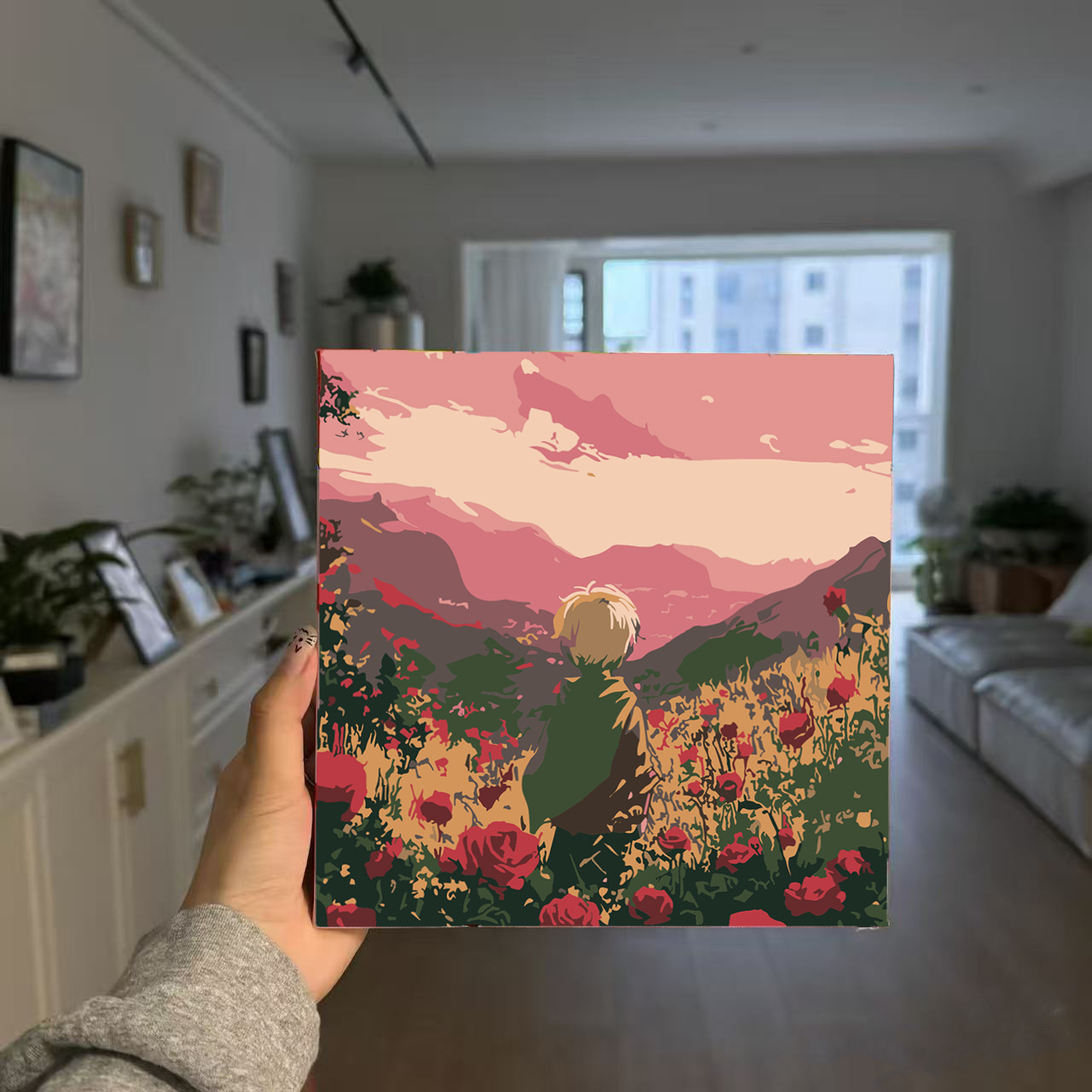 Digital Oil Painting DIY Hand-Filled Acrylic Paint Cartoon Decompression Living Room 20*20 Decorative Painting Source Factory Wholesale