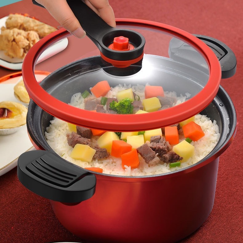 City Wife Micro-pressure Pot Stew Pot Soup Pot 3.5L Household Large Capacity Non-stick Soup Pot for 3-4 People Noodles