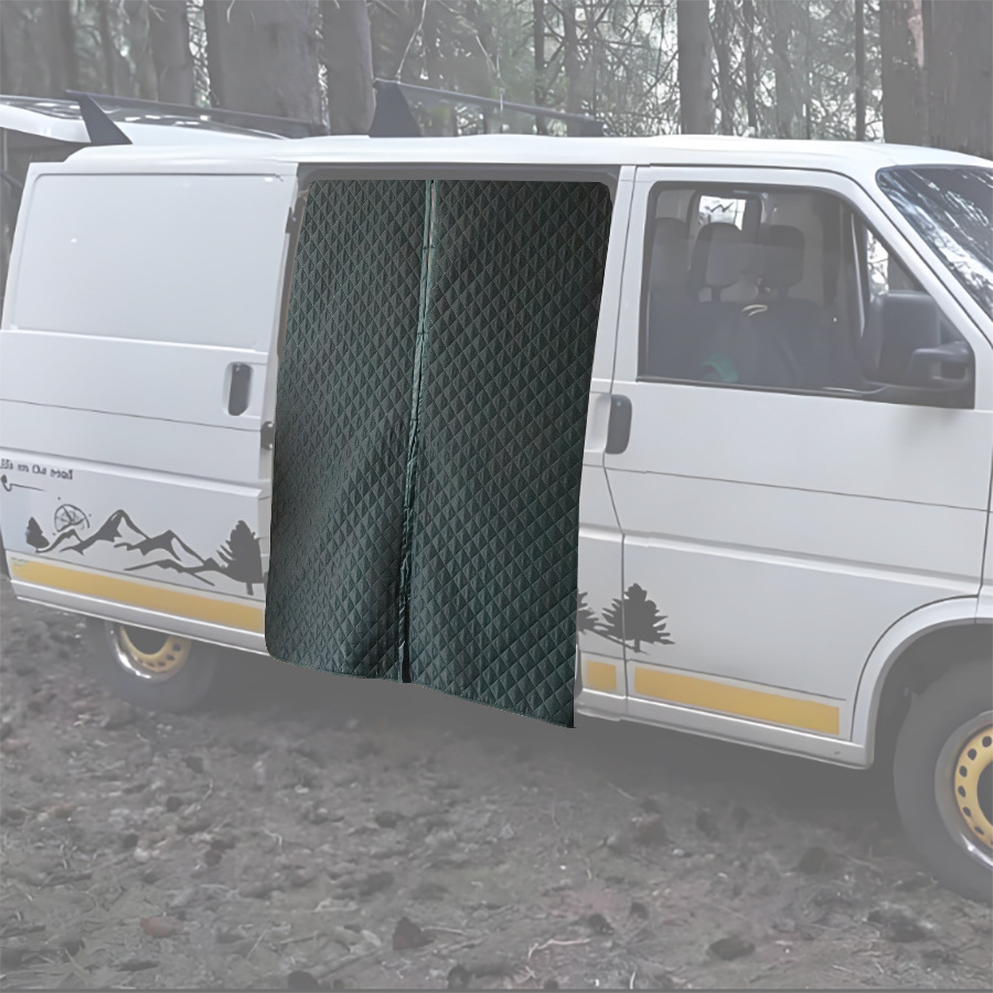 Quilted Cotton Pongee Rv Door Curtain Autumn and Winter Rv Windproof and Thermal Insulation Door Curtain Universal for Rvs and Campers