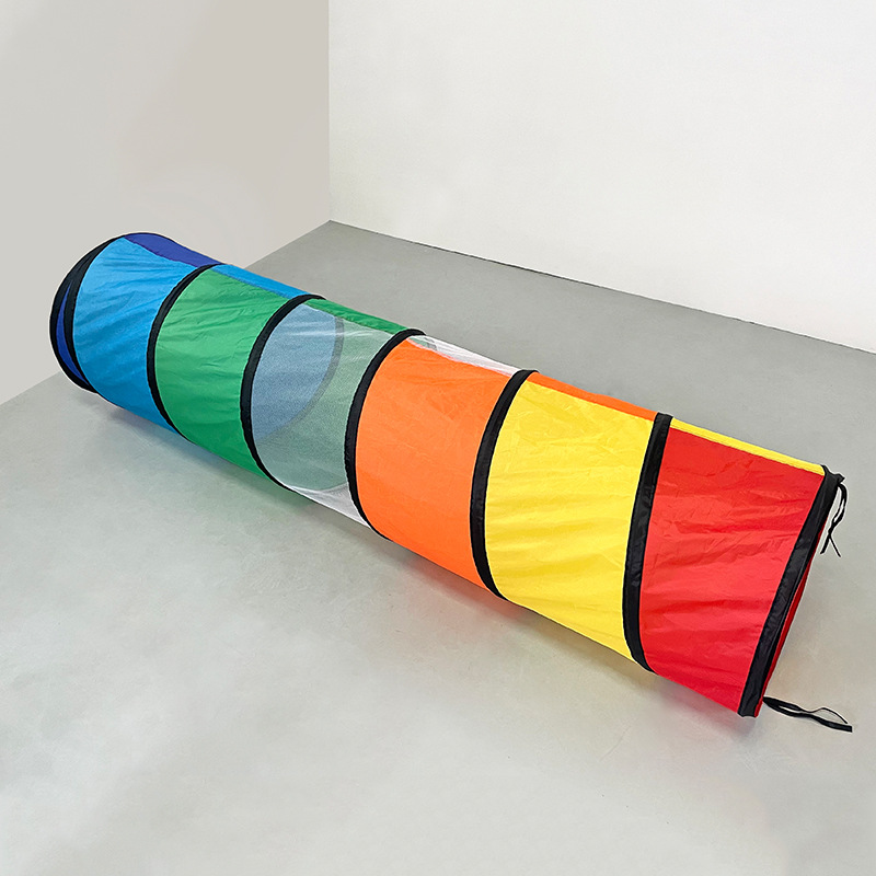 New Early Childhood Education Toys Rainbow Colorful Tunnel Crawling Indoor Hole Drilling Portable Children's Channel Tent Wholesale