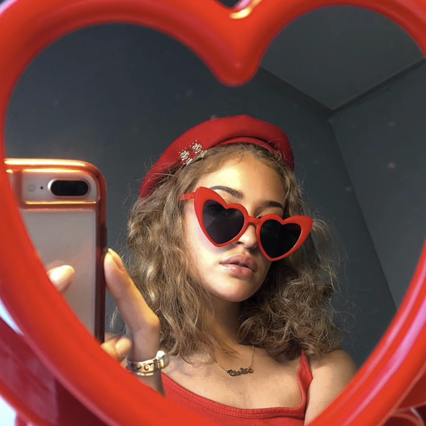 New Fashion Love Men and Women Sunglasses Party Sunglasses Trendy Heart Sun Cross-border European and American Glasses