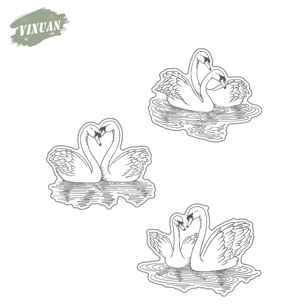 Swan scrapbook metal carbon steel knife mold silicone stamp cutting die embossing etching cutting knife mold