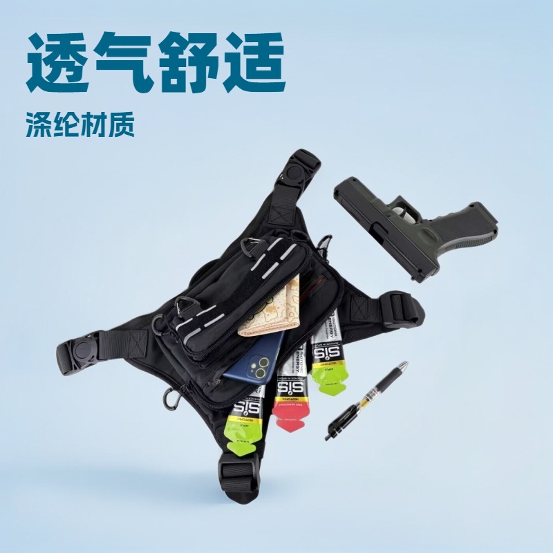 Outdoor Tactical Chest Bag Cross-Border Amazon Men's Multi-Functional Training Running Shoulder Sports Hiking Fitness Bag Tactical