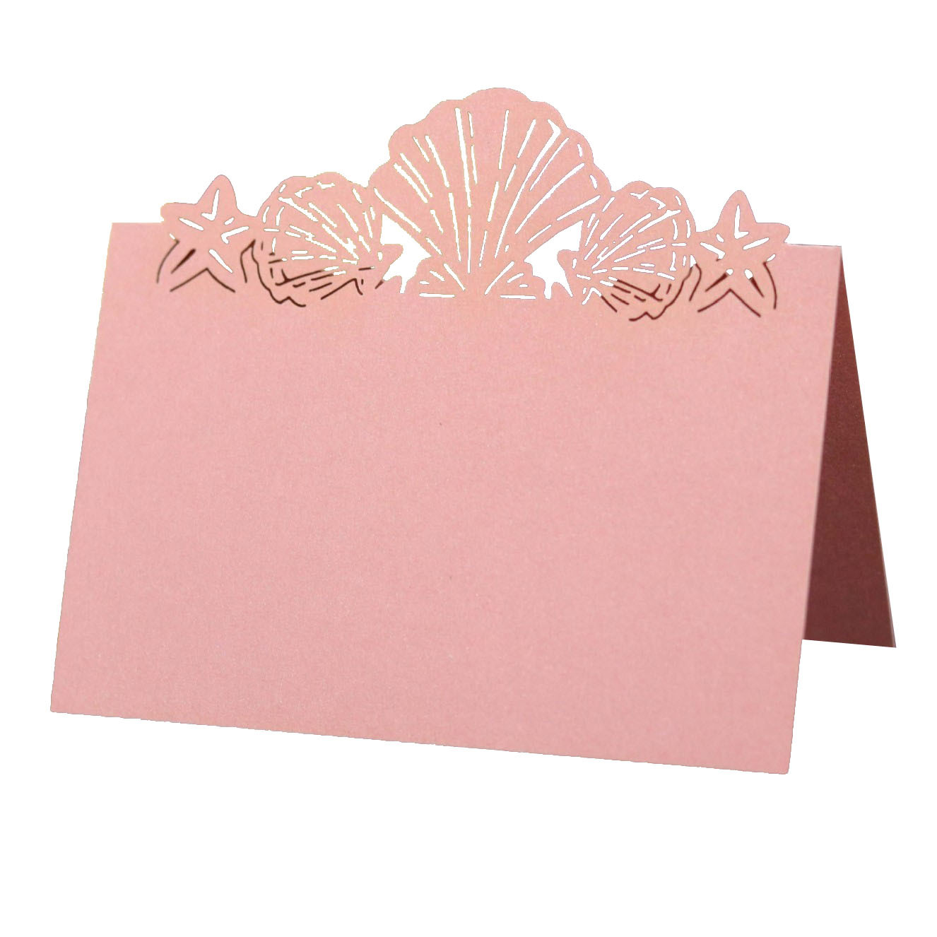 Amazon Wholesale Wedding Butterfly Hollow Seat Card Laser Card Ice White Shell Table Card Signature Card in Stock