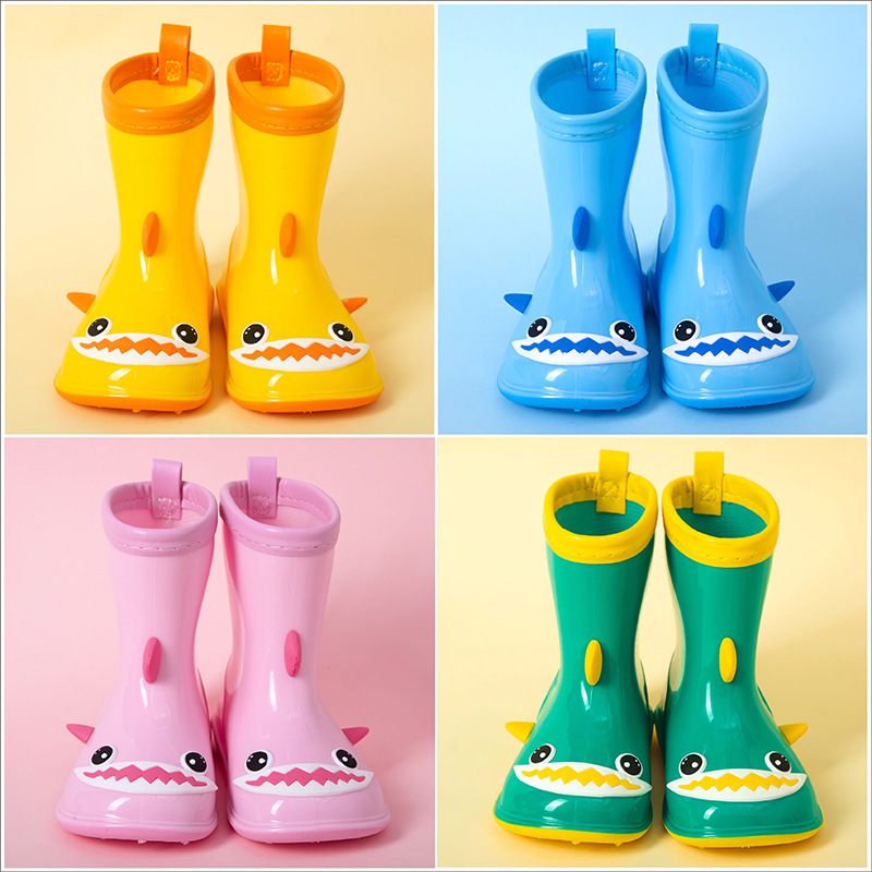 Bao Yuer Children's Rain Boots for Men and Women Baby's Mid-tube Rain Boots Infants 1-6 Years Old Children's Water Shoes Rubber Shoes Cross-border Children's Shoes