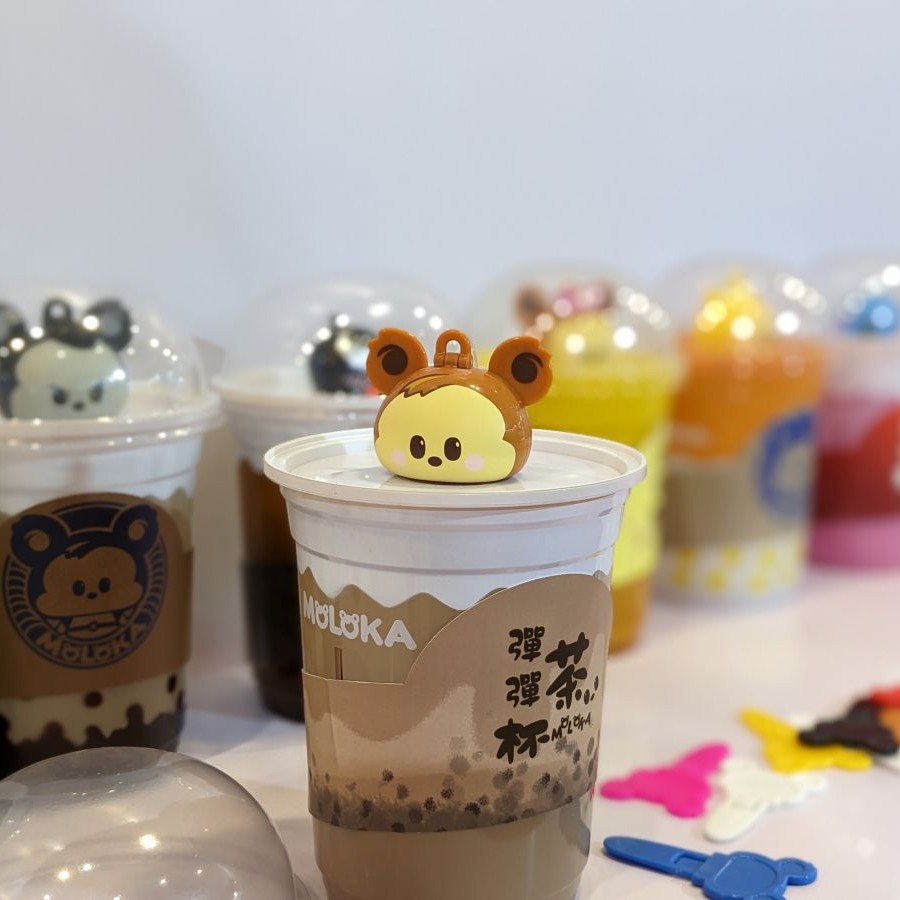 2025 New High-Quality Pearl Milk Tea Cup, Large Capacity, Violent Bear Bouncy Cup with Lid, Cartoon Bear