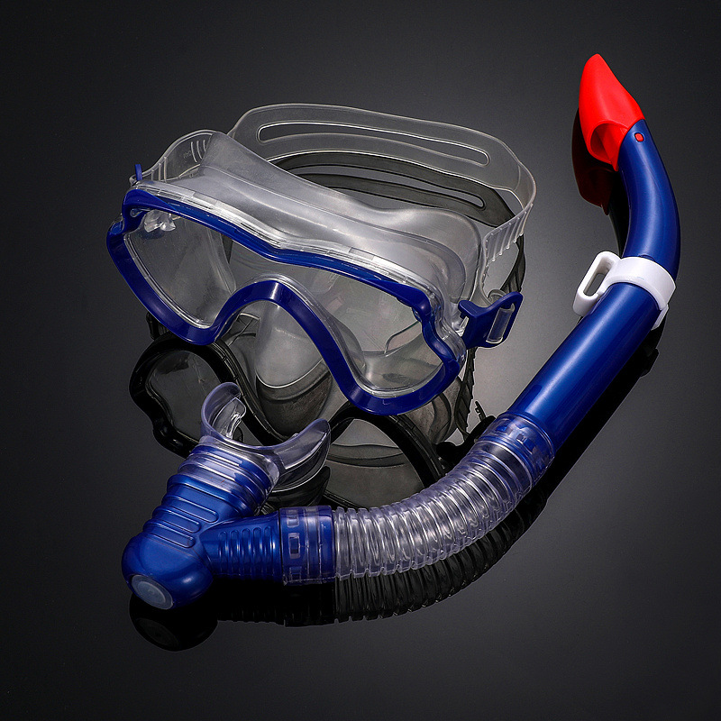 Large-Frame Diving Goggles Semi-Dry Snorkel Two-Piece Diving Set Pc Lens Pvc Tube Body Manufacturer Origin