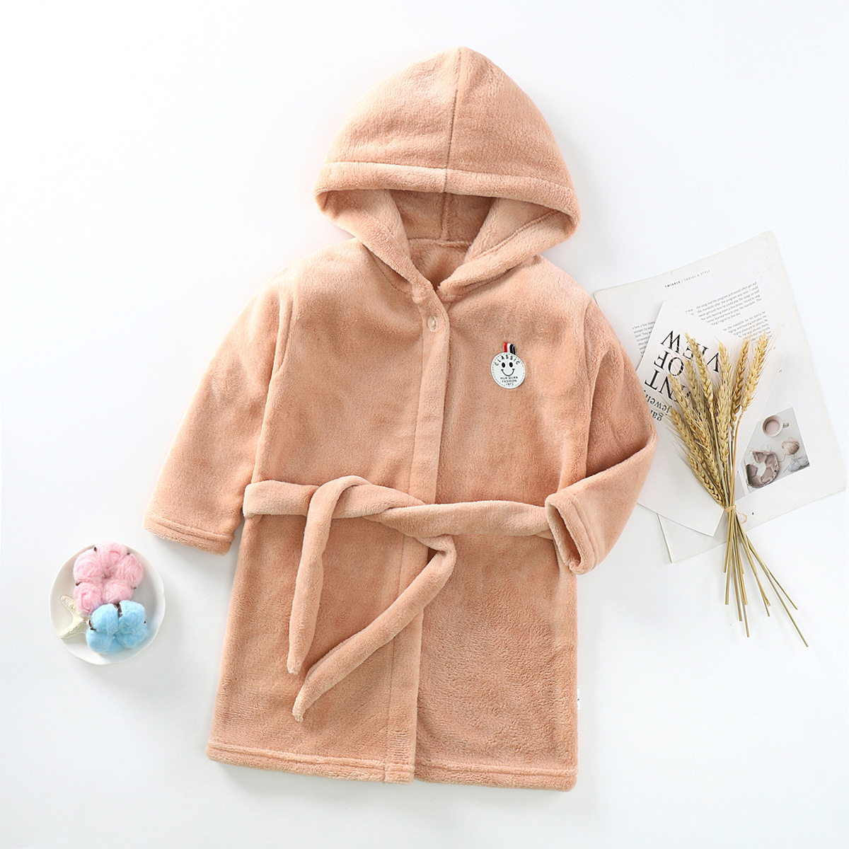 Children's Pajamas, Flannel, Kidsren, Babies, Boys, Thickeneded Girls' Coral Velvet Pajamas, Autumn and Winter Bathrobes for All Seasons