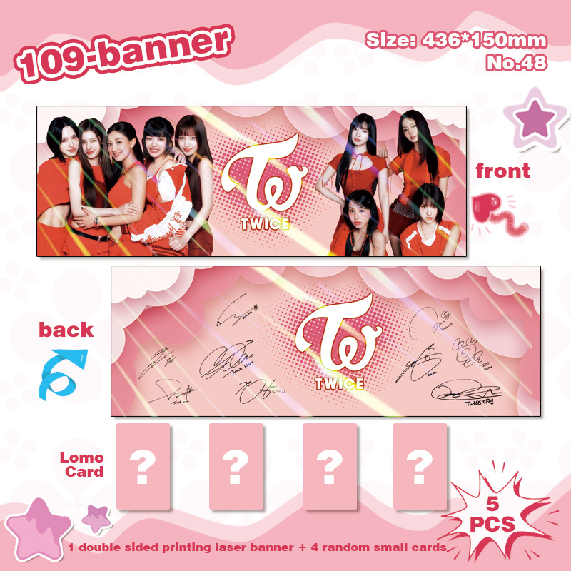 Katseye 4Eve Handheld Banner for Love Str Female Star Merchandise Wholesale