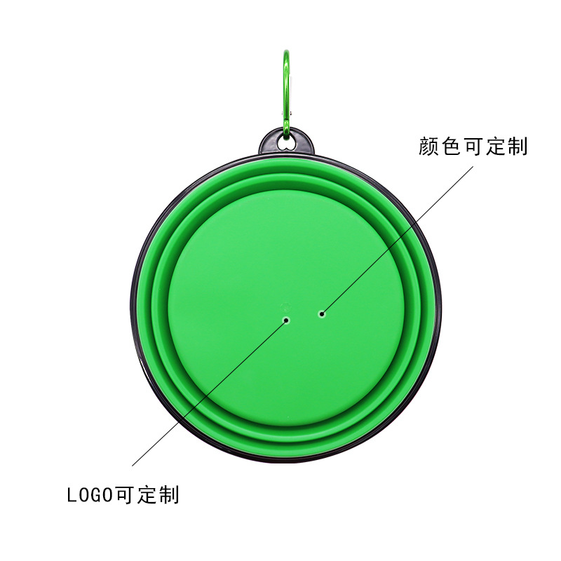 Pet Folding Bowl Silicone Dog Bowl Anti-knock Dog Food Basin Dog Rice Bowl Cat and Dog Food Supplies Dog Food Basin