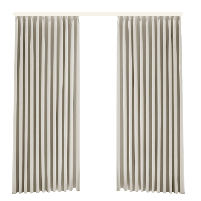 Double-Sided Chenille Full Blackout Curtains New Bedroom Curtains High-End Thickeneded Cream Style Shaoxing Keqiao Curtains
