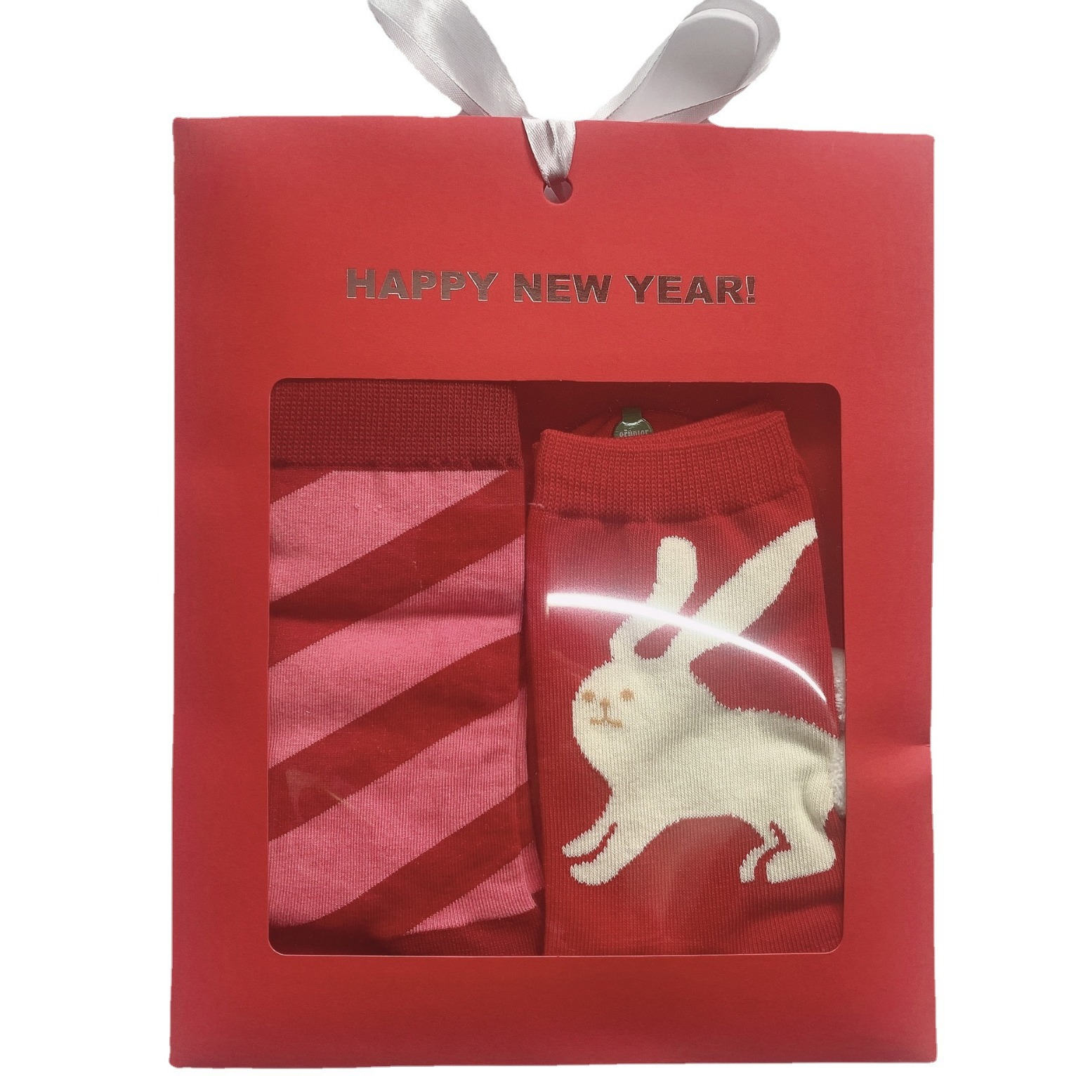 Sock Packaging Carton Red Cardboard Bag Window Envelope Packaging Bag General Version Now Available
