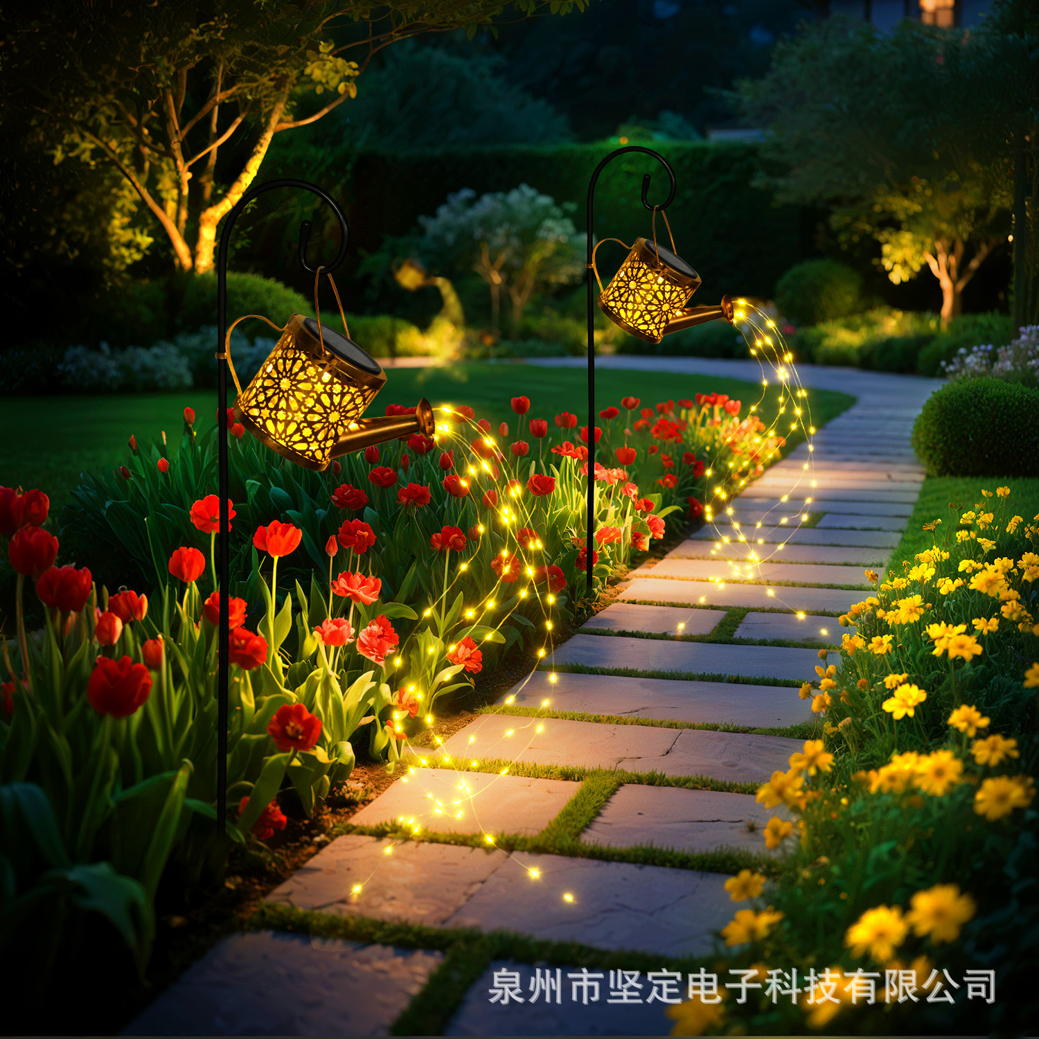 Cross-Border Hot-Selling Wrought Iron Kettle Lamp, Solar Hollow Landscape Lamp, Outdoor Waterproof, Factory Bulk Supply