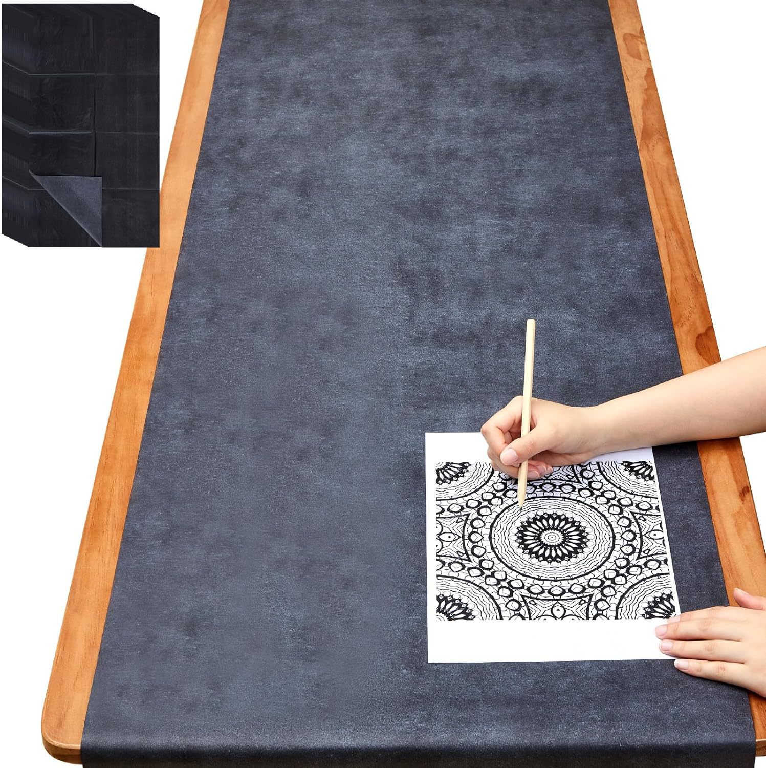 Large copy paper 20.3 inches 51.6cm transfer paper single-sided black copy paper rubbings tracing painting copy