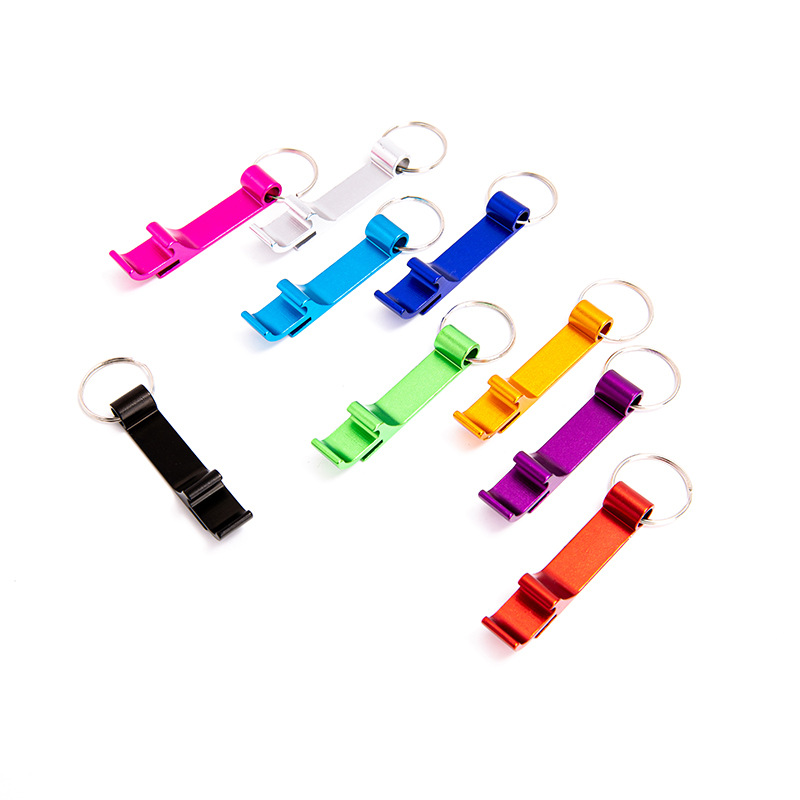 Creative Beer Bottle Opener Keychain Bottle Opener Printed logo Practical Multi-functional Event Advertising Small Gift Engraving