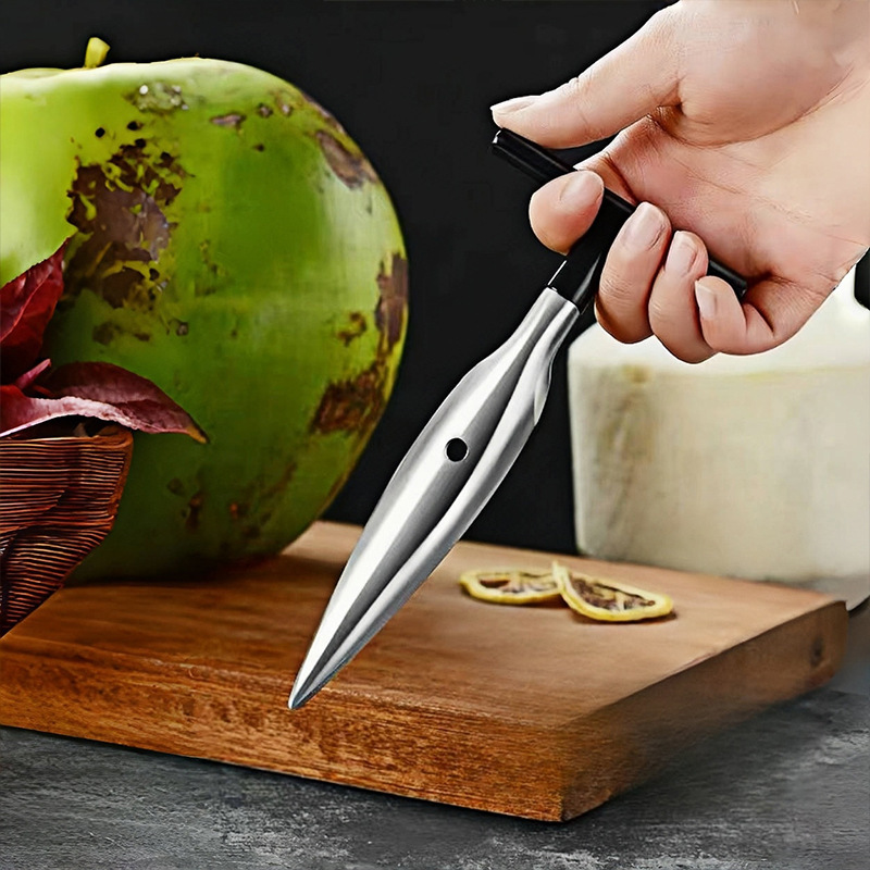 Stainless steel coconut opener coconut opener coconut cone coconut green hole opener coconut opener coconut tool