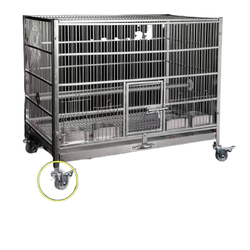 Luxury Stainless Steel Bird Cage Breeding Cage for Starlings, Mynas, Budgerigars, Cockatiels, and Large Parrots
