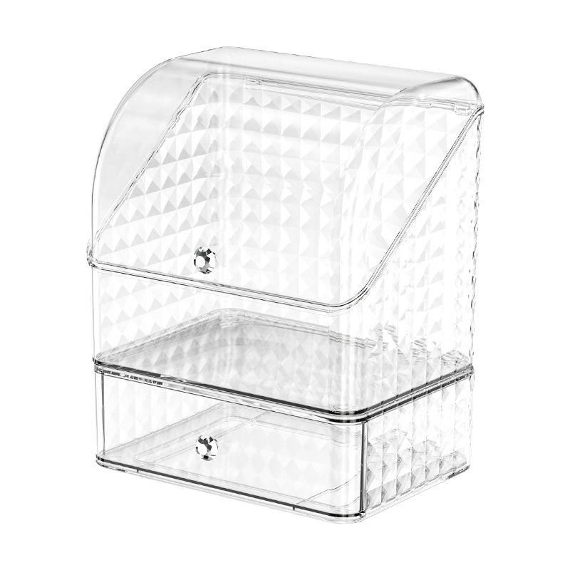 Cosmetic Storage Box, Home Desktop Skin Care Product Storage, Makeup Box, Dust-Proof Dressing Table, Washbasin Storage Rack