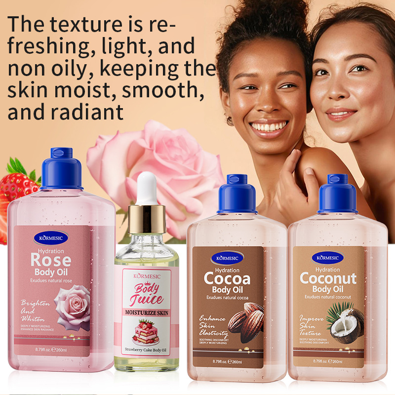 Kormesic Full English Coconut Body Oil Body Oil Massage Oil Care Cross-Border Foreign Trade Manufacturer Wholesale