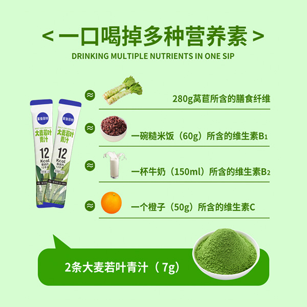 Shark Fit Light Food Reduced Fat and High Dietary Fiber Solid Drink Barley Green Juice